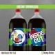 Inside Out 2 Liter Birthday Bottle Labels